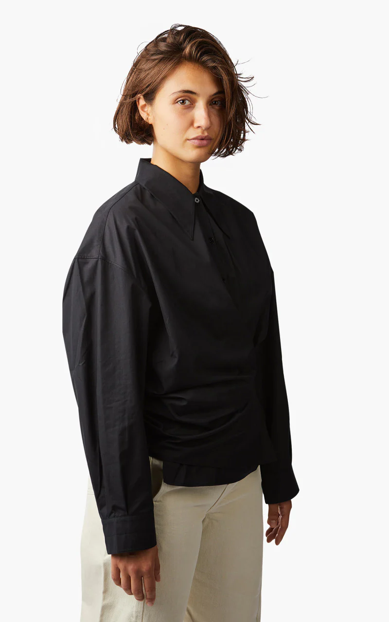 Lemaire Twisted Shirt Cotton Poplin Caviar - Image 5