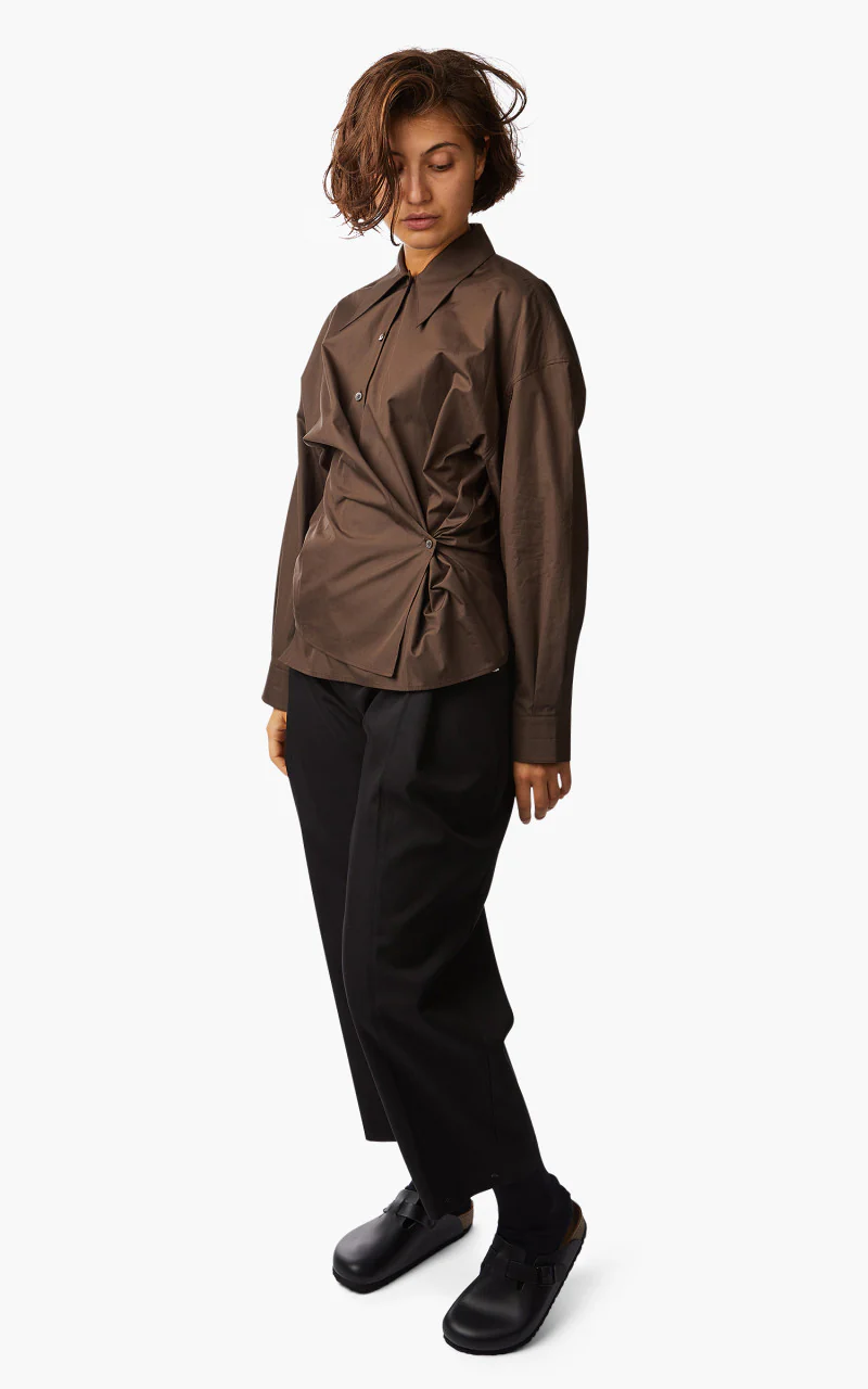 Lemaire Twisted Shirt Dry Silk Cacao - Image 4