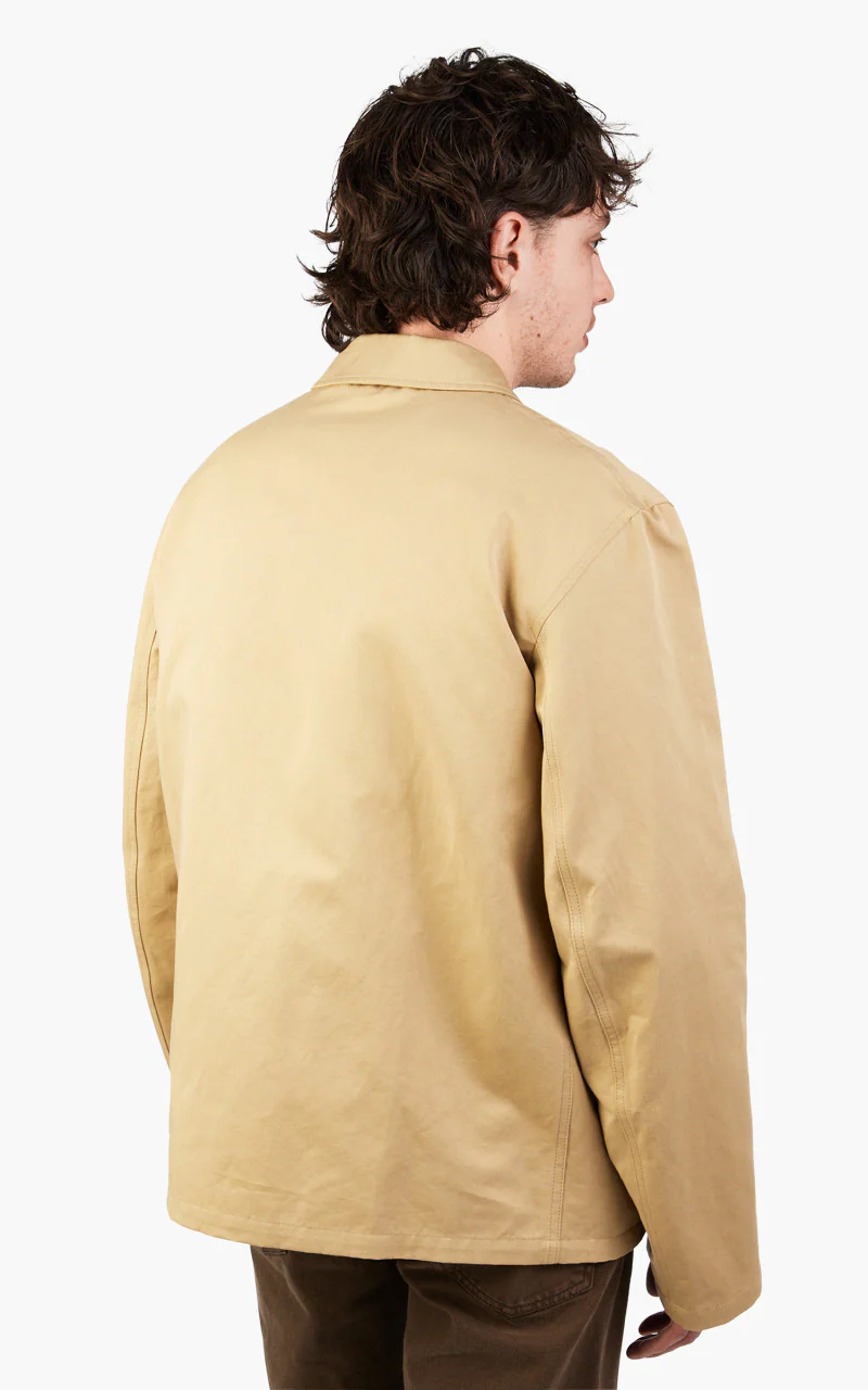 Lemaire Workwear Jacket Cotton Linen Kraft Beige - Image 6