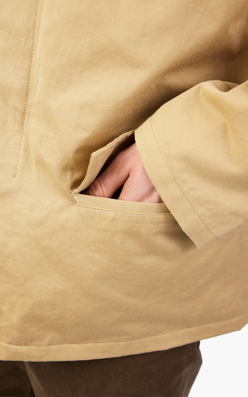 Lemaire Workwear Jacket Cotton Linen Kraft Beige - Image 8