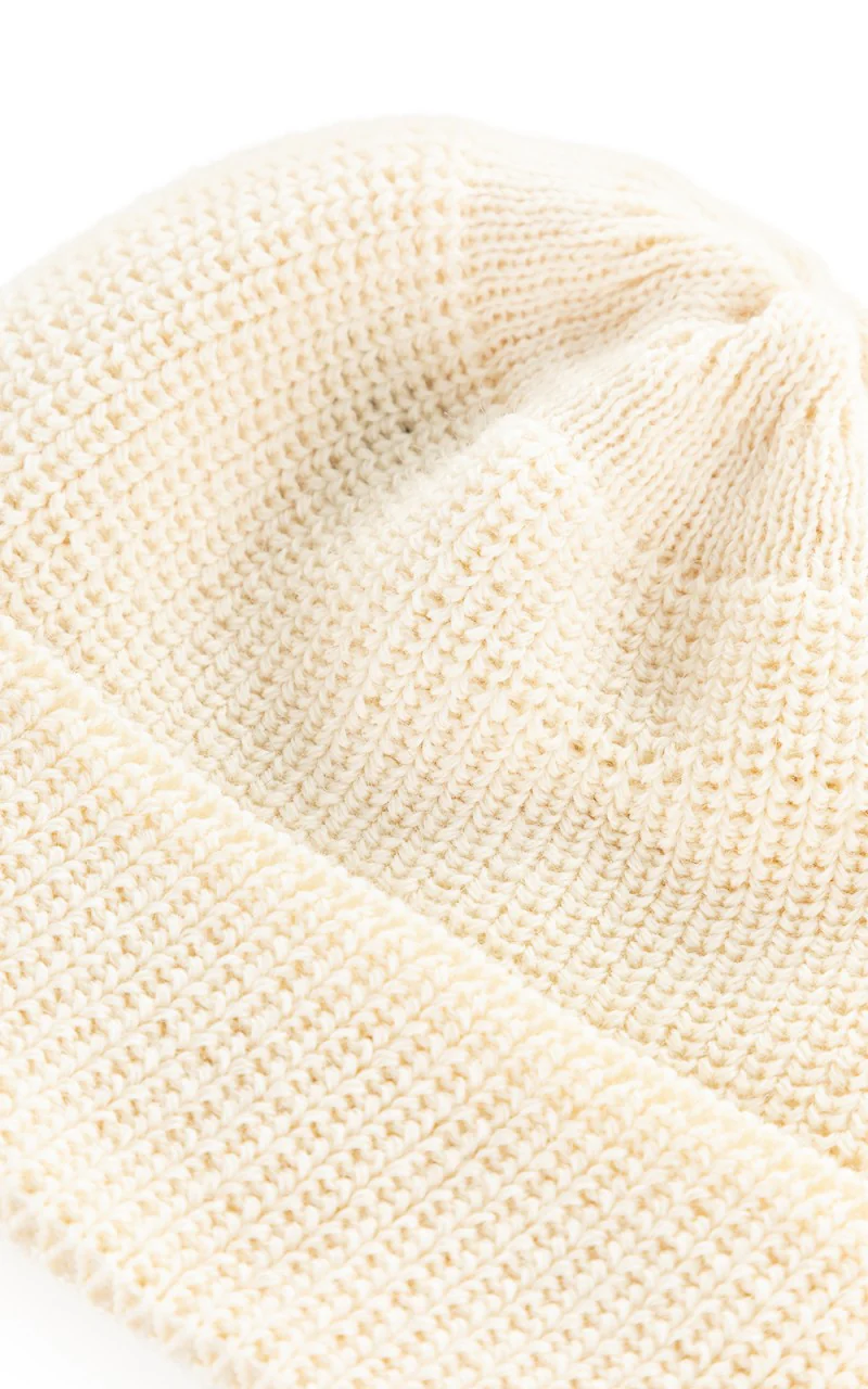 Leuchtfeuer-Strickwaren Borkum Knit Wool Beanie White - Image 3