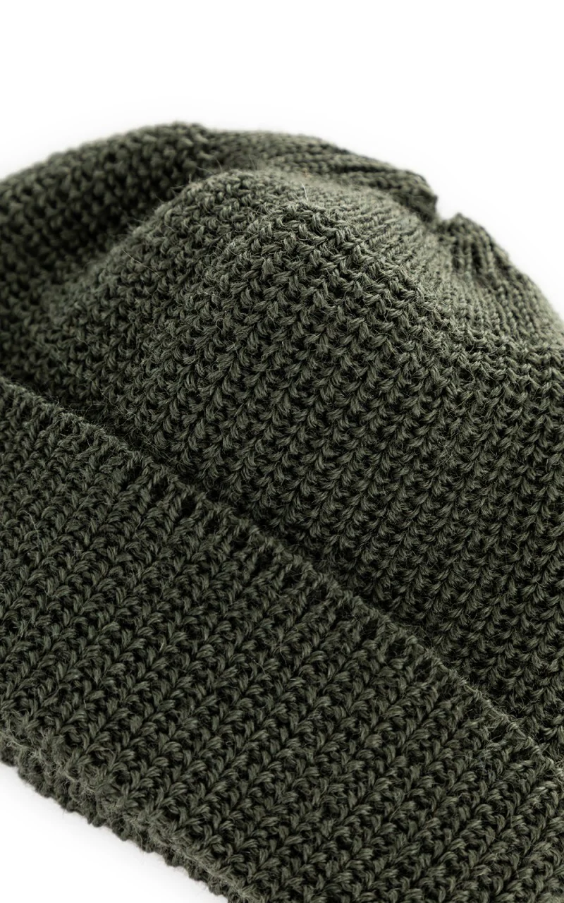 Leuchtfeuer-StrickwarenLeuchtfeuer Walfänger Knit Wool Beanie Olive - Image 3