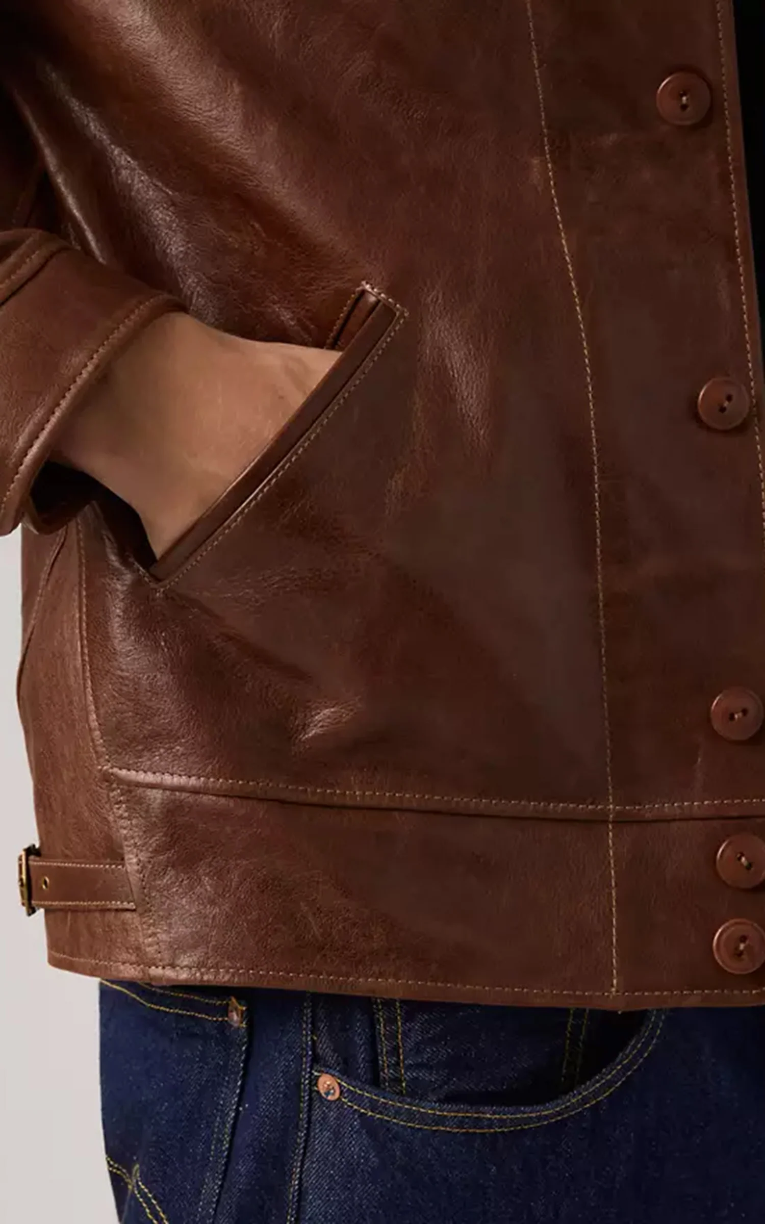 Levi's® Vintage Clothing Menlo Cossack Jacket Golden Brown - Image 7