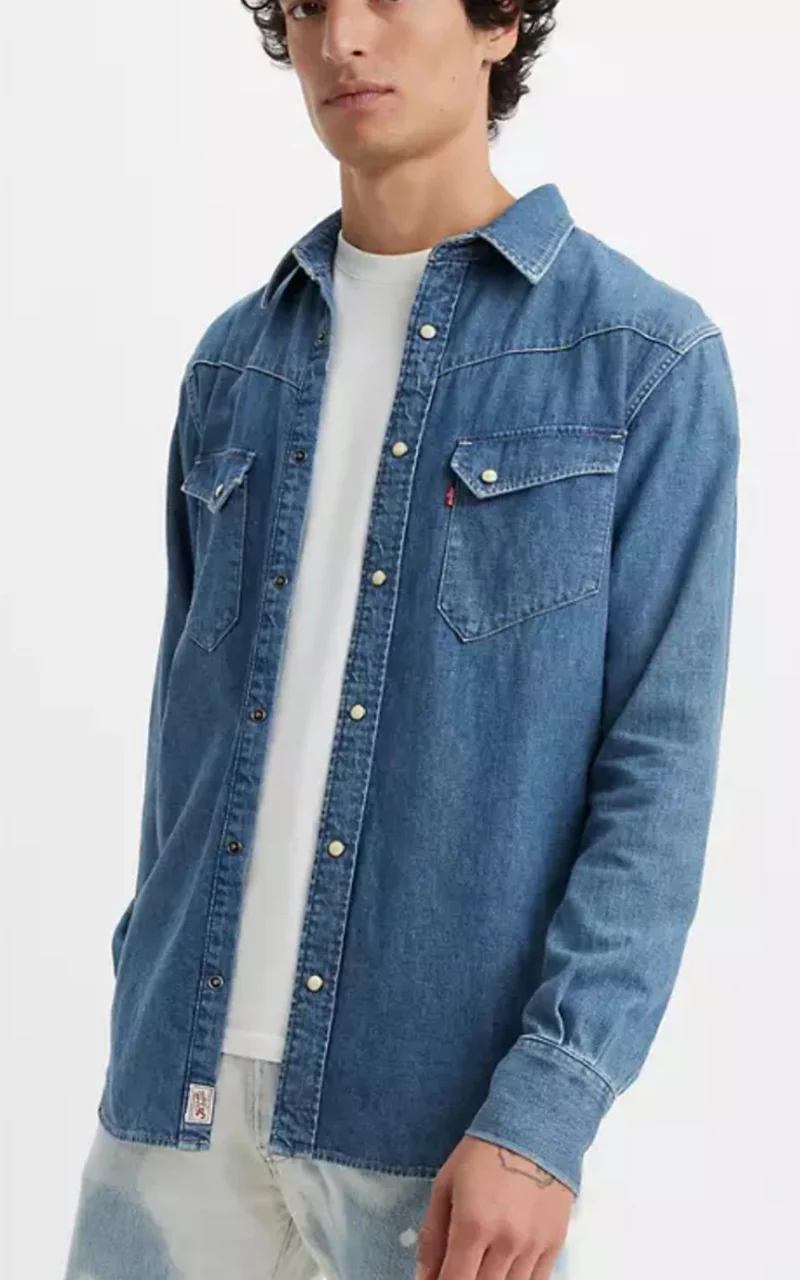 Levi's® '54 Longhorn Western Shirt Denim Yellowstone Stonewash - Image 2
