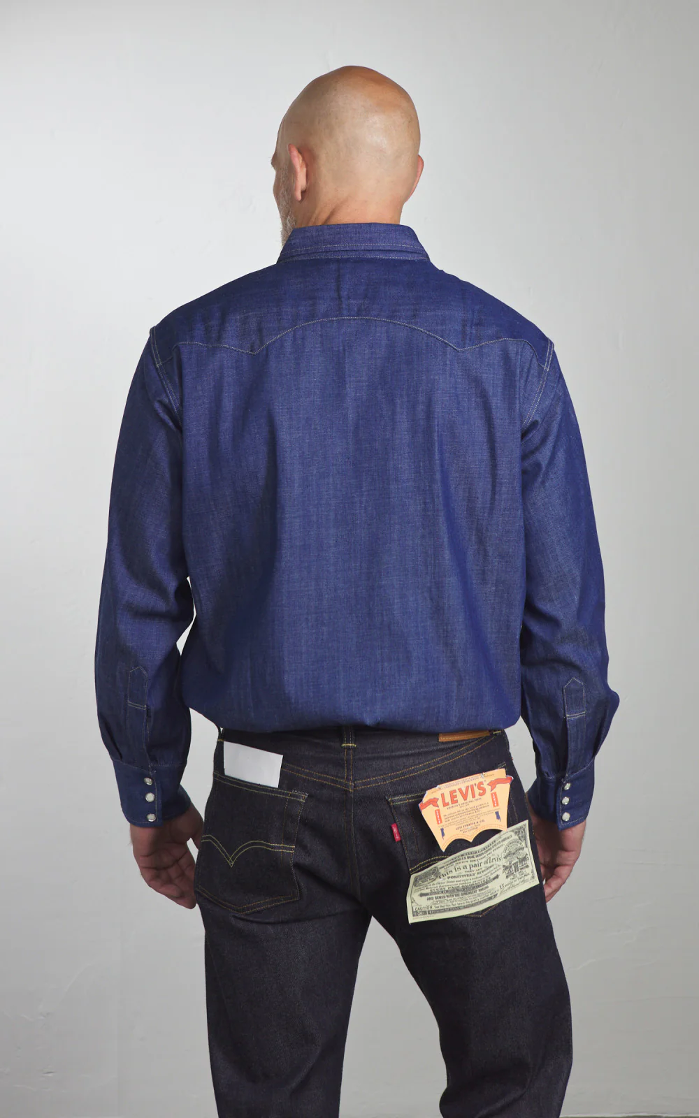 Levi's® Vintage Clothing Shorthorn Sawtooth Shirt Rigid Indigo - Image 3