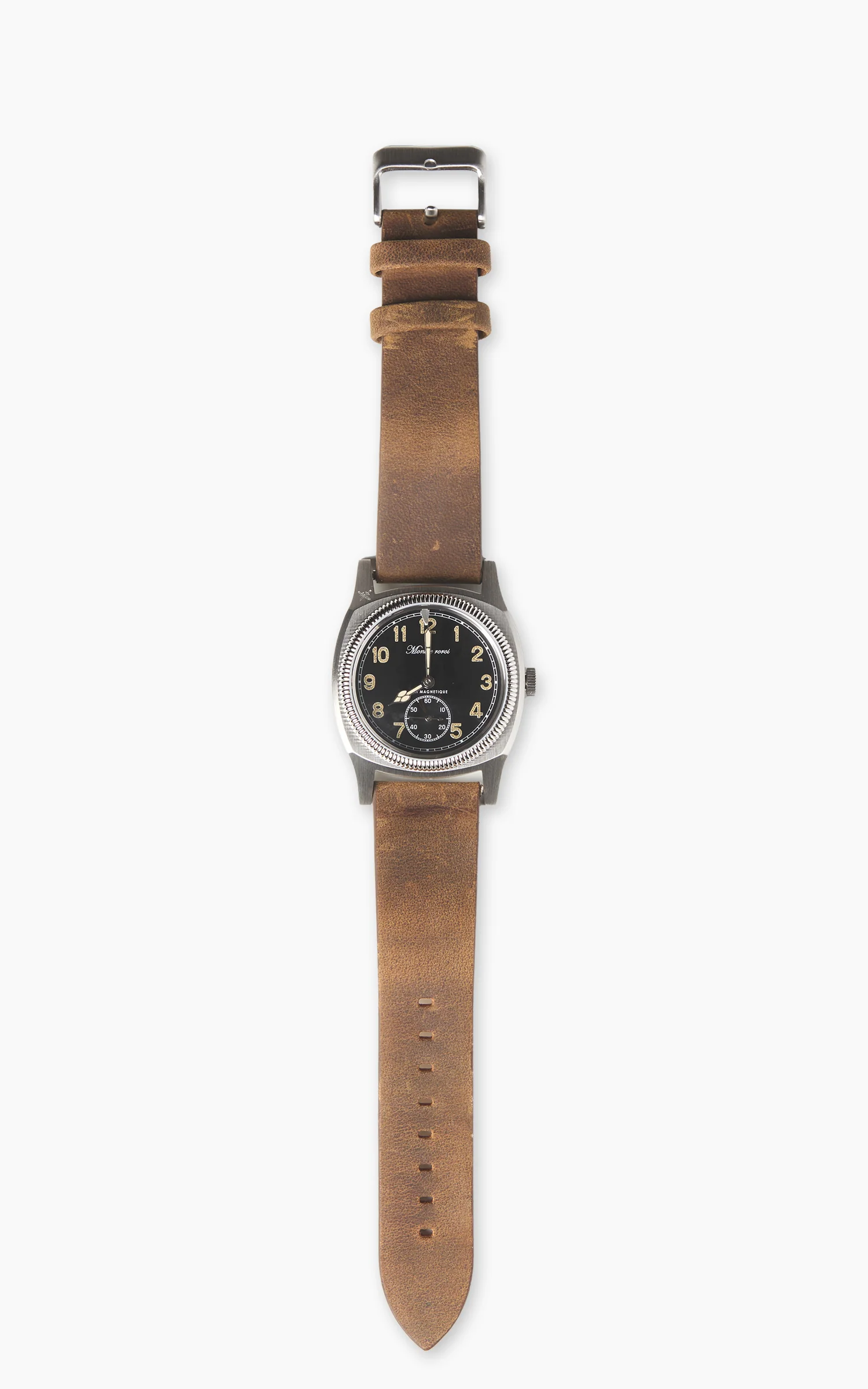 M.R.M.W. Majetek Big Turtle Small Second Leather Strap Black