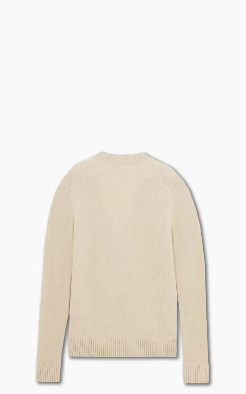 Maison Kitsuné Baby Fox Patch Cosy Cardigan Beige - Image 3