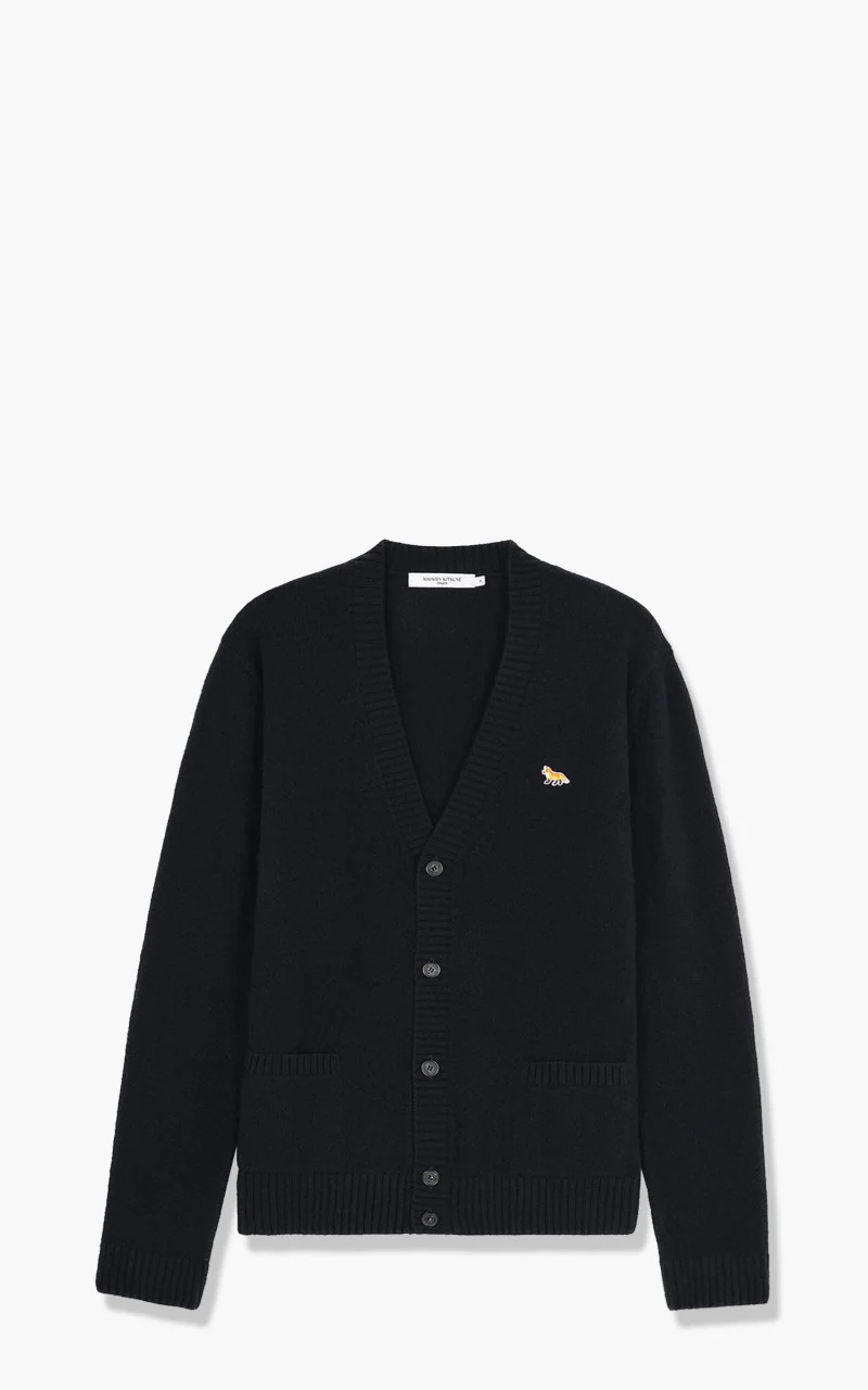 Maison Kitsuné Baby Fox Patch Cosy Cardigan Black