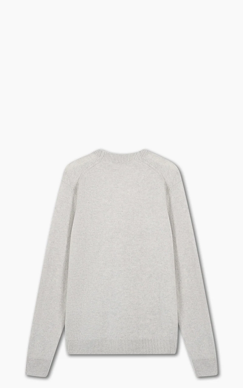 Maison Kitsuné Baby Fox Patch Regular Cardigan Light Grey Melange - Image 3