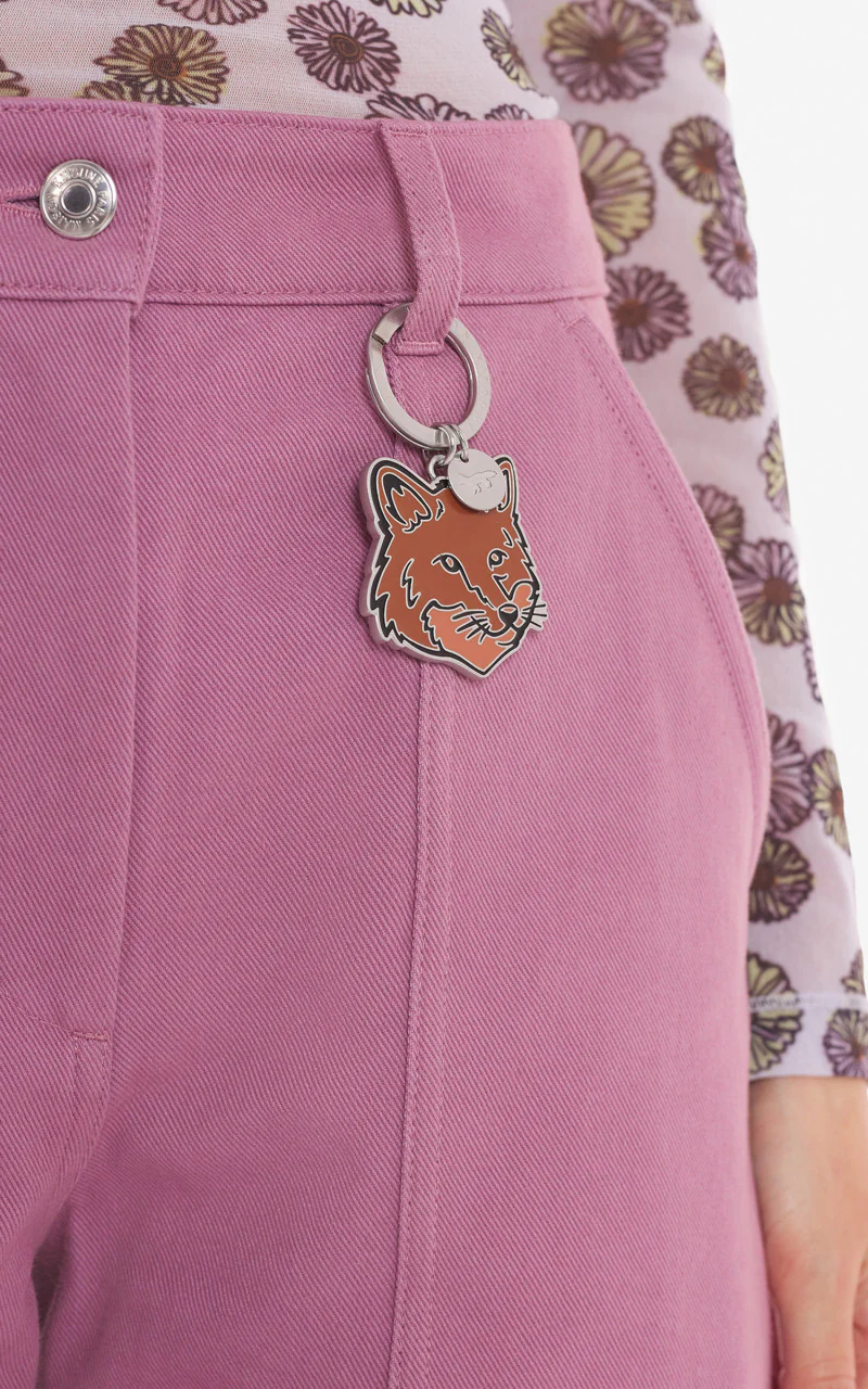 Maison Kitsuné Bold Fox Head Keyring Tobacco - Image 2