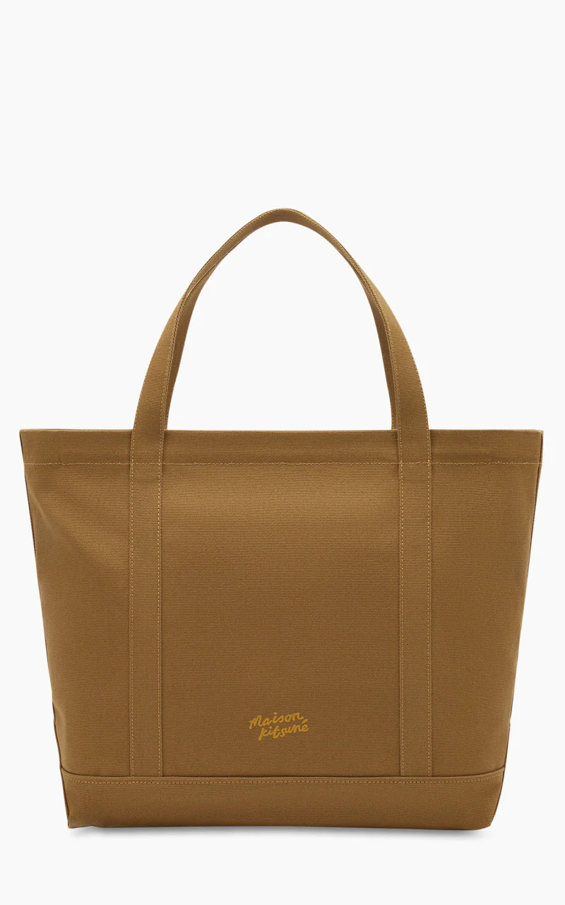Maison Kitsuné Bold Fox Head Large Tote Bag Golden Brown - Image 2