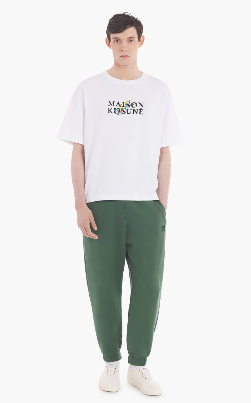 Maison Kitsuné Bold Fox Head Patch Comfort Jog Pants Bottle Green - Image 2