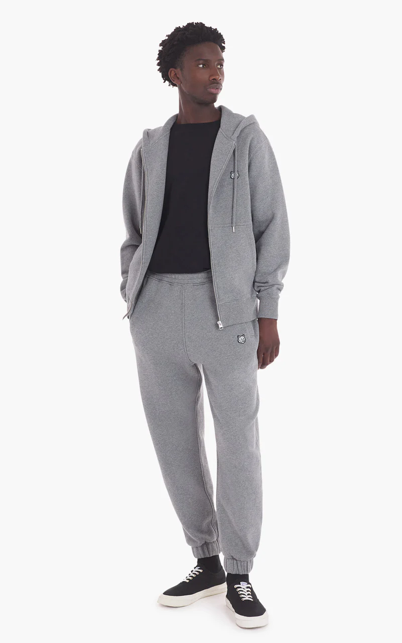 Maison Kitsuné Bold Fox Head Patch Comfort Jog Pants Medium Grey Melange - Image 2