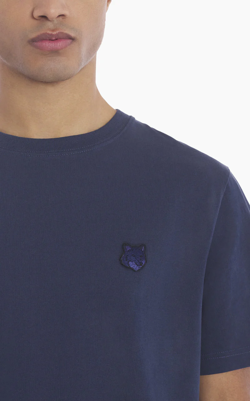 Maison Kitsuné Bold Fox Head Patch Comfort T-Shirt Ink Blue - Image 5