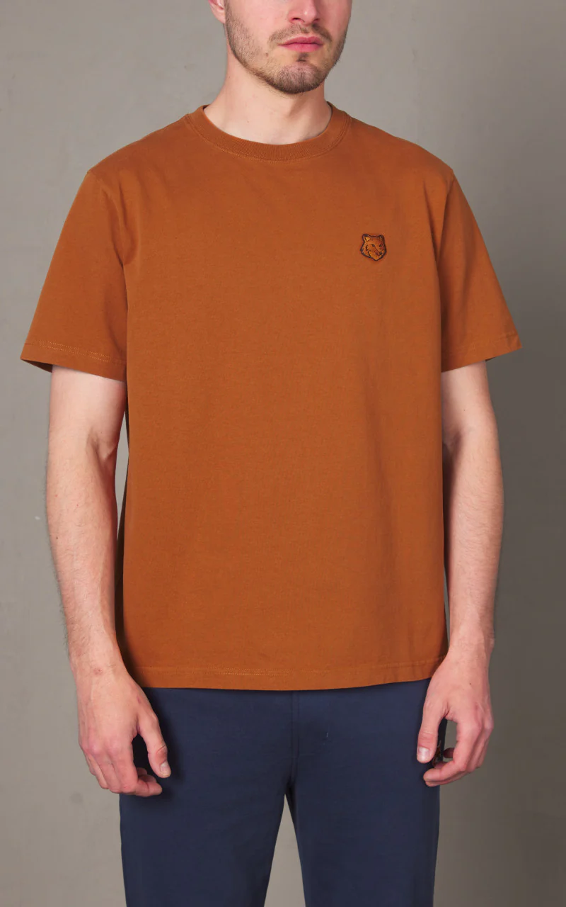 Maison Kitsuné Bold Fox Head Patch Comfort T-Shirt Tobacco - Image 4