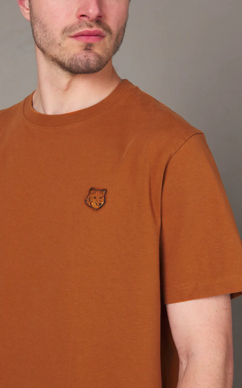 Maison Kitsuné Bold Fox Head Patch Comfort T-Shirt Tobacco - Image 5