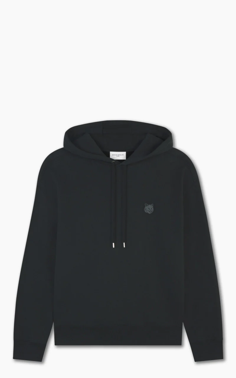 Maison Kitsuné Bold Fox Head Patch Oversize Hoodie Black