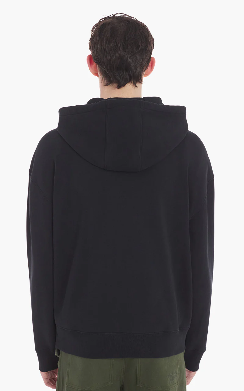 Maison Kitsuné Bold Fox Head Patch Oversize Hoodie Black - Image 6