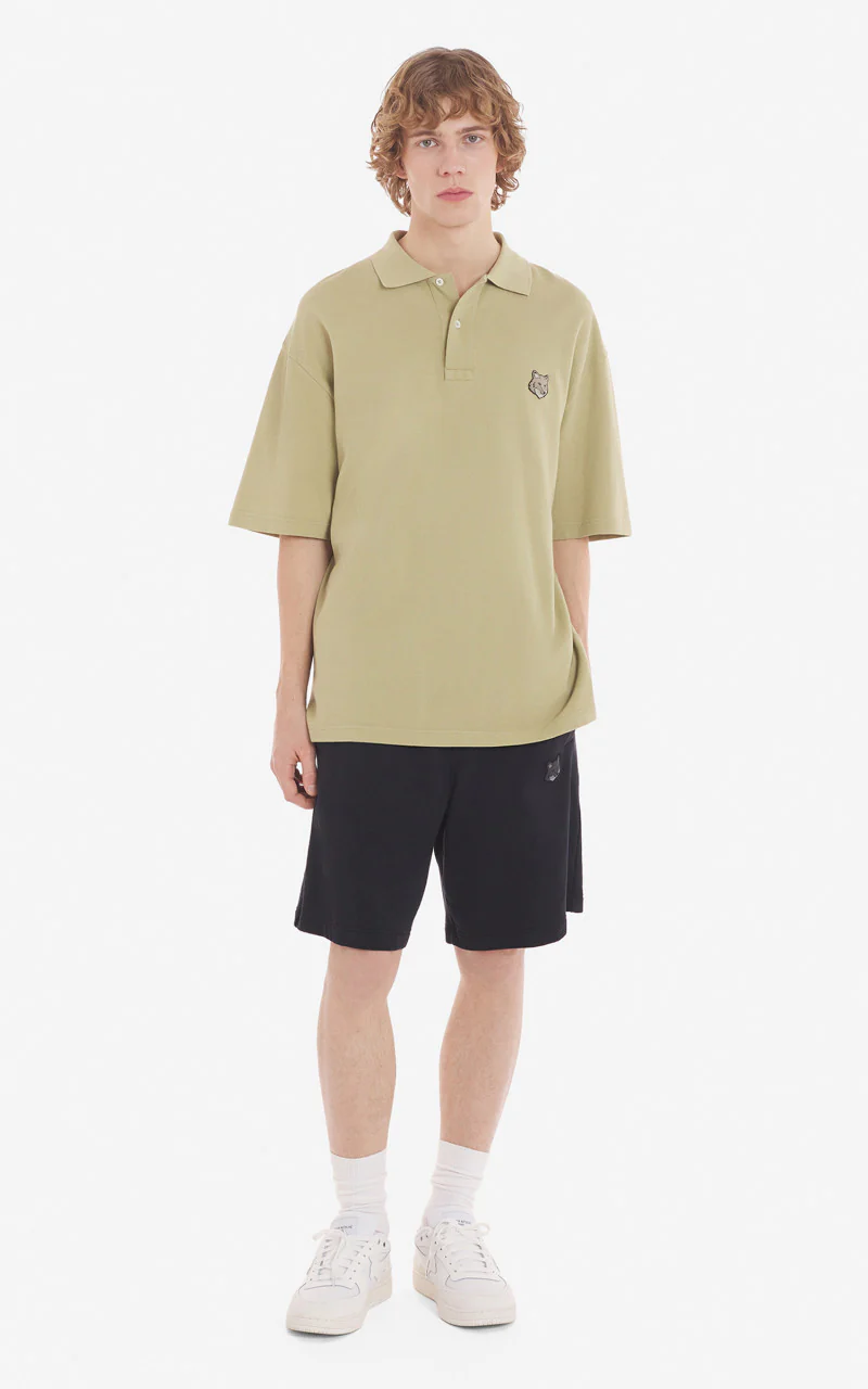 Maison Kitsuné Bold Fox Head Patch Oversize Jog Shorts Black - Image 2