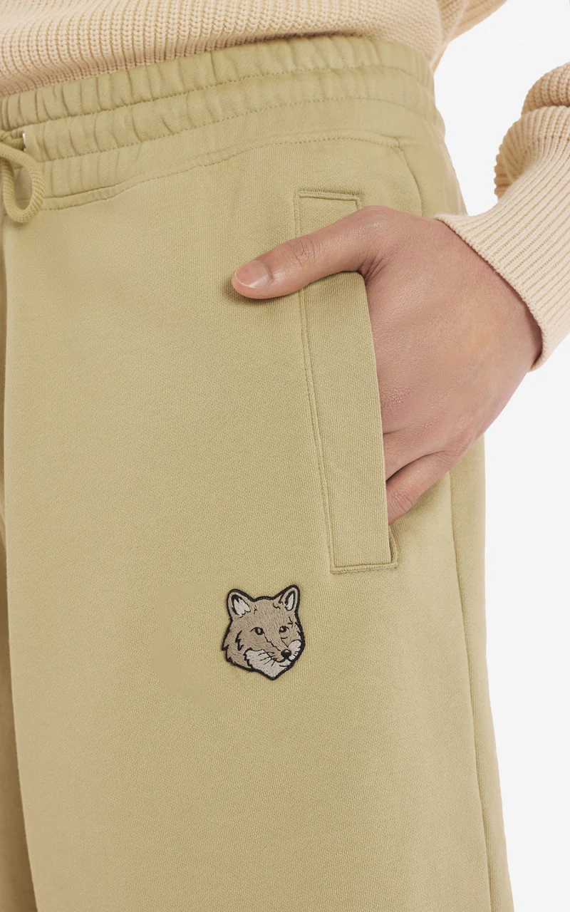 Maison Kitsuné Bold Fox Head Patch Oversize Jog Shorts Canvas - Image 4