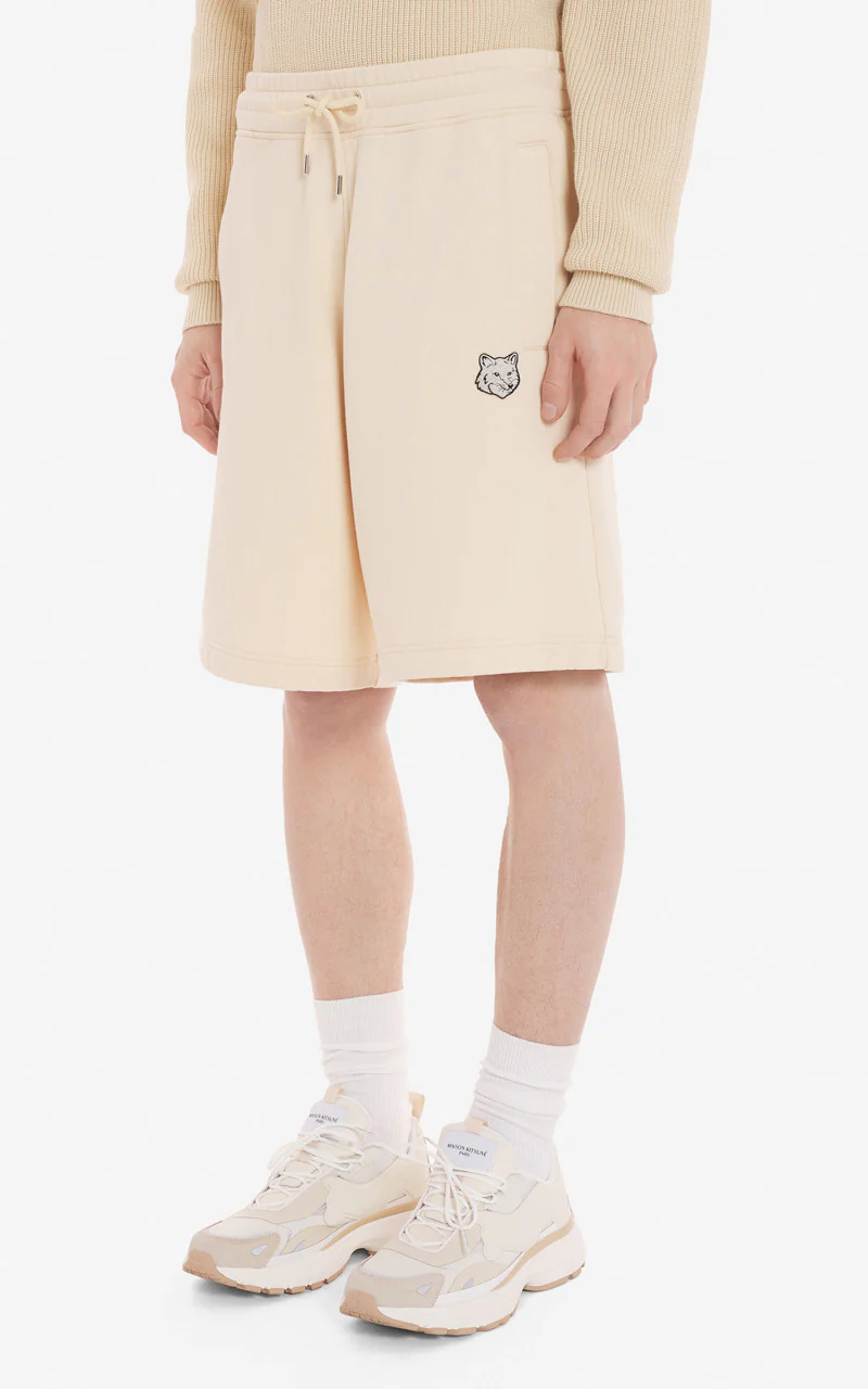 Maison Kitsuné Bold Fox Head Patch Oversize Jog Shorts Paper - Image 3