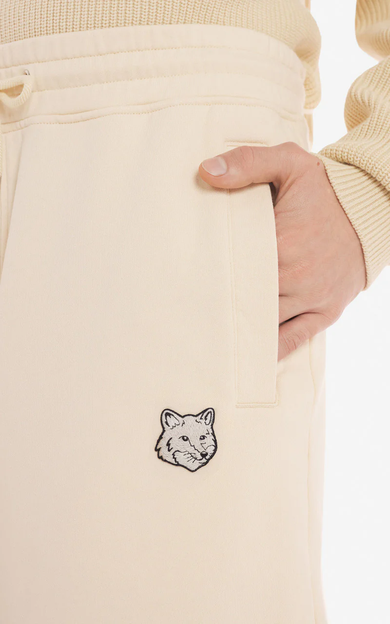 Maison Kitsuné Bold Fox Head Patch Oversize Jog Shorts Paper - Image 4