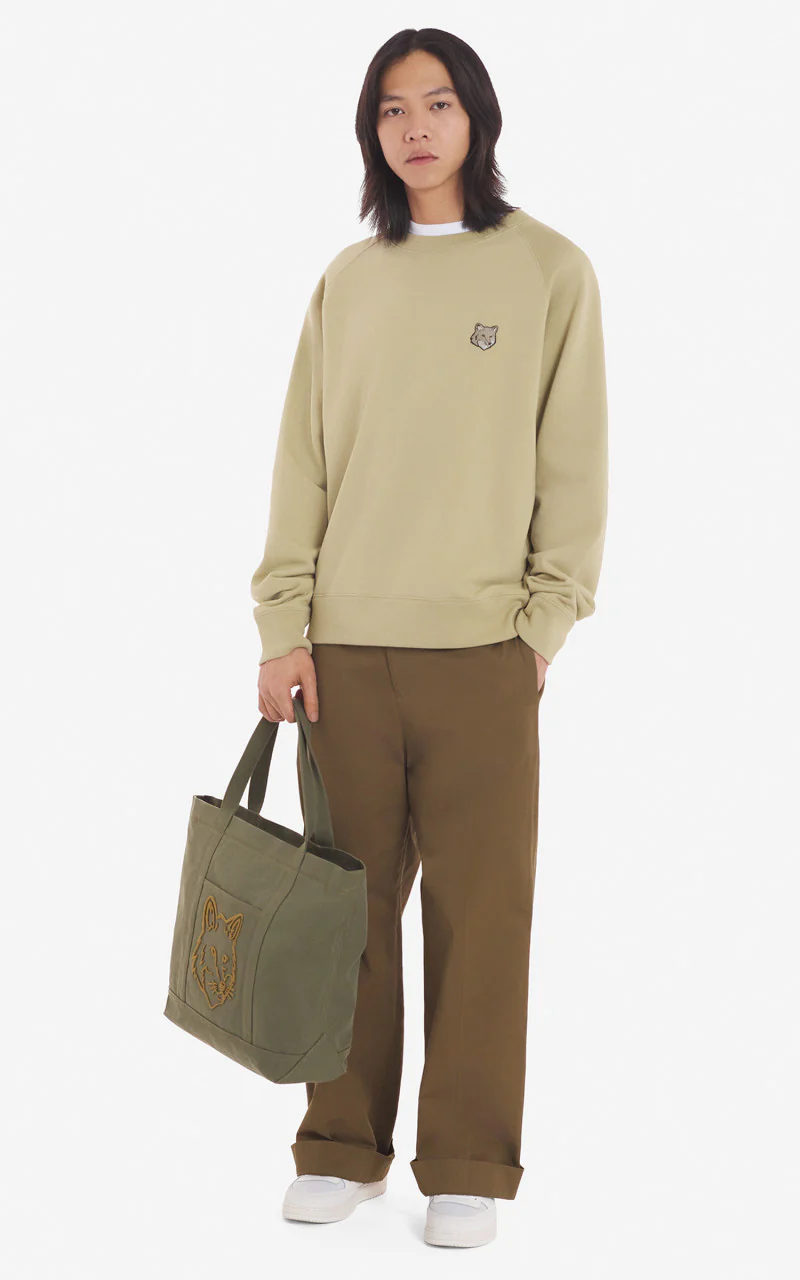 Maison Kitsuné Bold Fox Head Patch Oversize Sweatshirt Canvas - Image 2