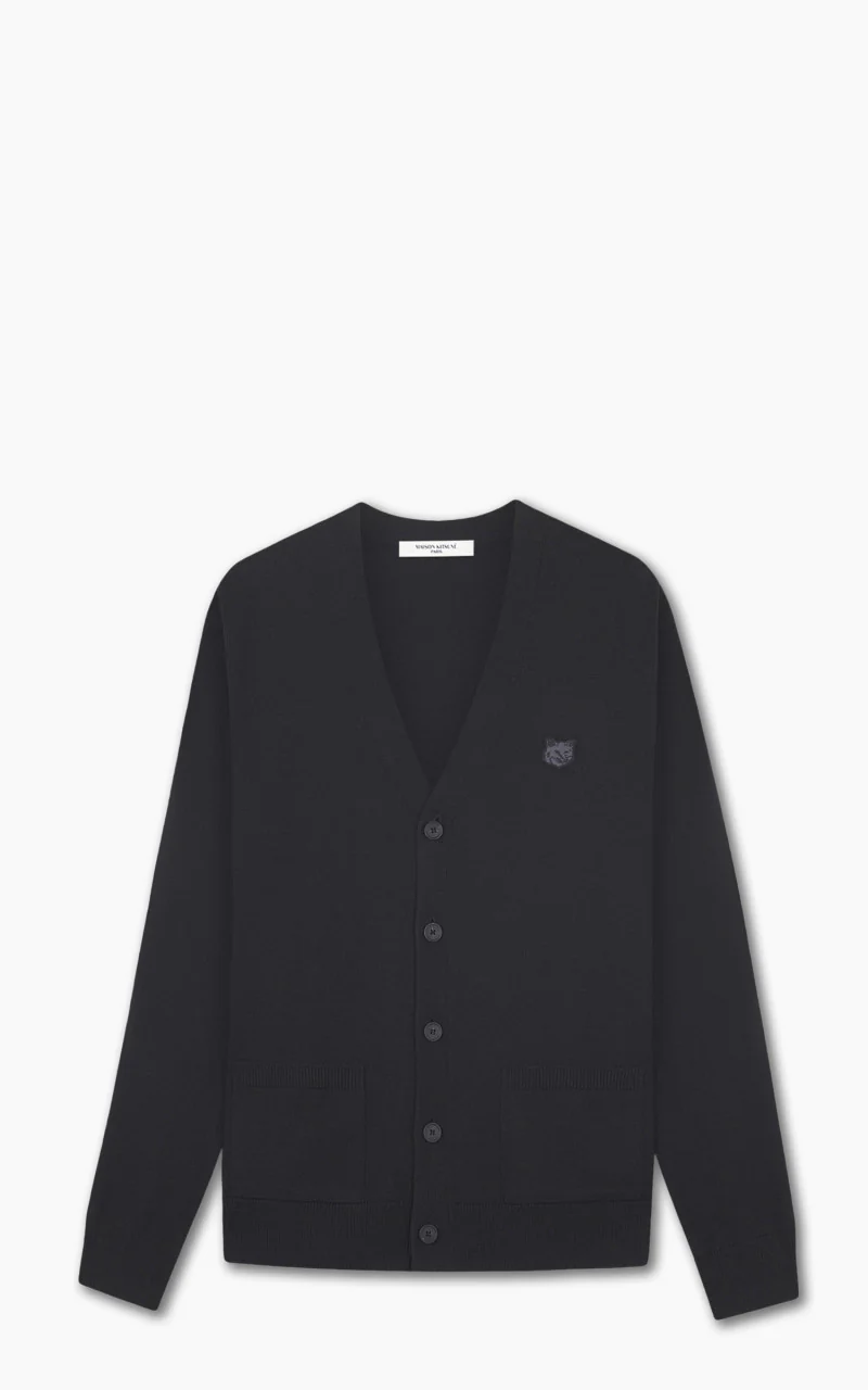 Maison Kitsuné Bold Fox Head Patch Regular Cardigan Black - Image 7