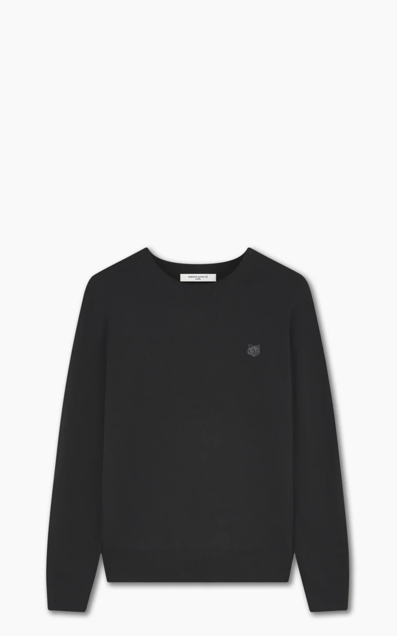 Maison Kitsuné Bold Fox Head Patch Regular Jumper Black