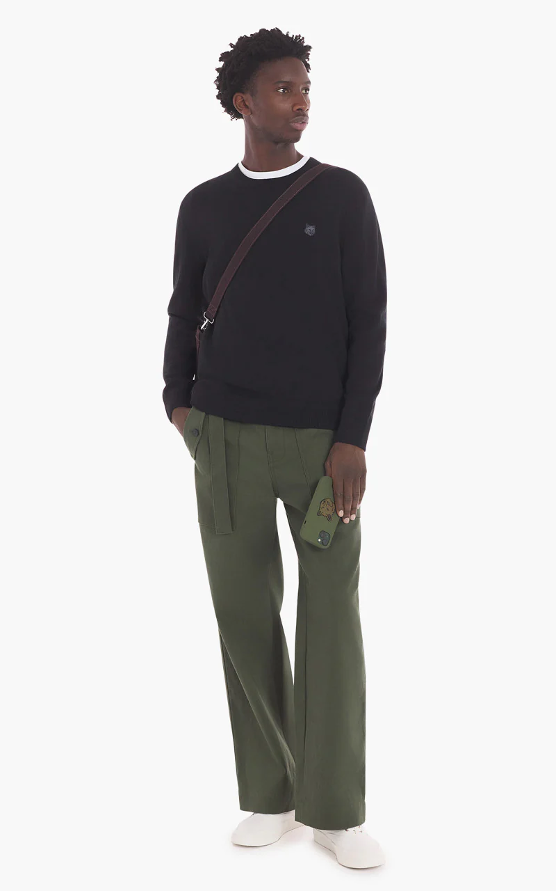 Maison Kitsuné Bold Fox Head Patch Regular Jumper Black - Image 2
