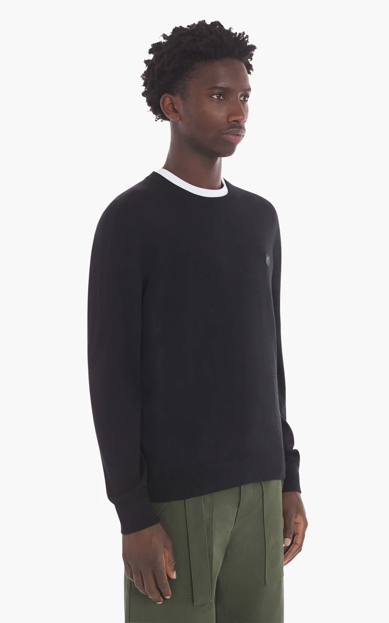 Maison Kitsuné Bold Fox Head Patch Regular Jumper Black - Image 4