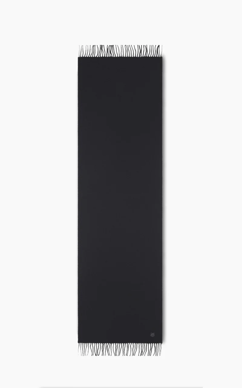 Maison Kitsuné Bold Fox Head Patch Scarf Black/Charcoal