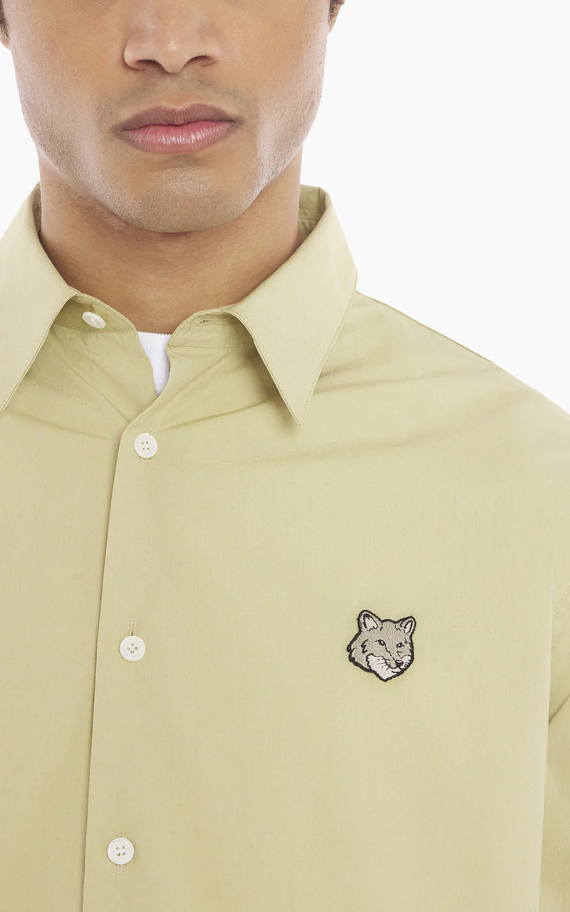 Maison Kitsuné Bold Fox Head Relaxed Shirt Canvas - Image 5