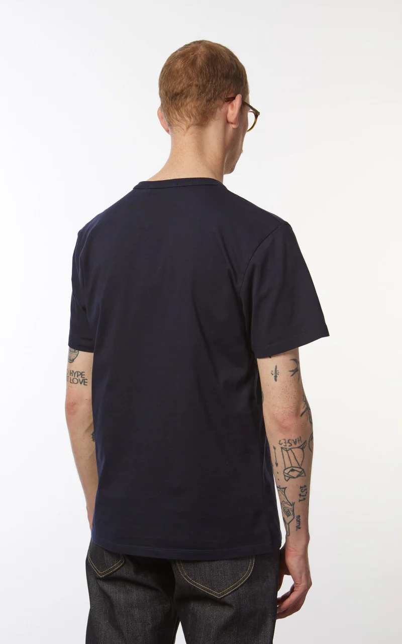 Maison Kitsuné Chillax Fox Patch Classic T-Shirt Navy - Image 5