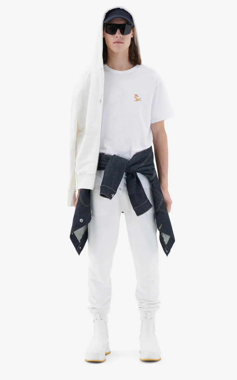 Maison Kitsuné Chillax Fox Patch Classic T-Shirt White - Image 2