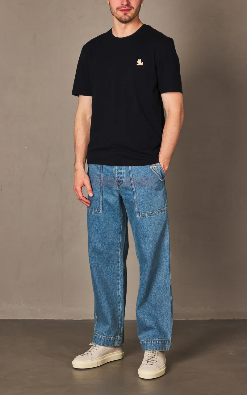 Maison Kitsuné Chillax Fox Patch Regular T-Shirt Black - Image 2