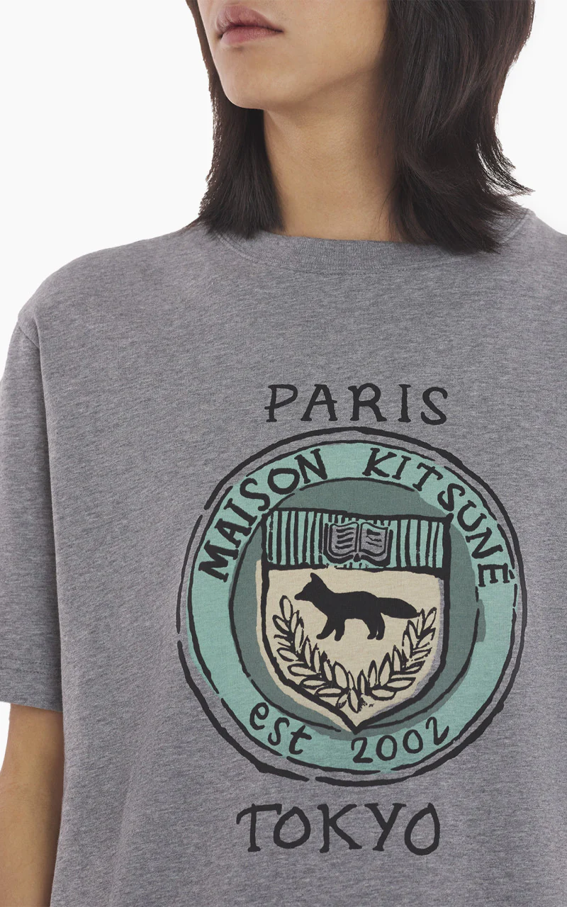 Maison Kitsuné City Coins Comfort T-Shirt Medium Grey Melange - Image 3