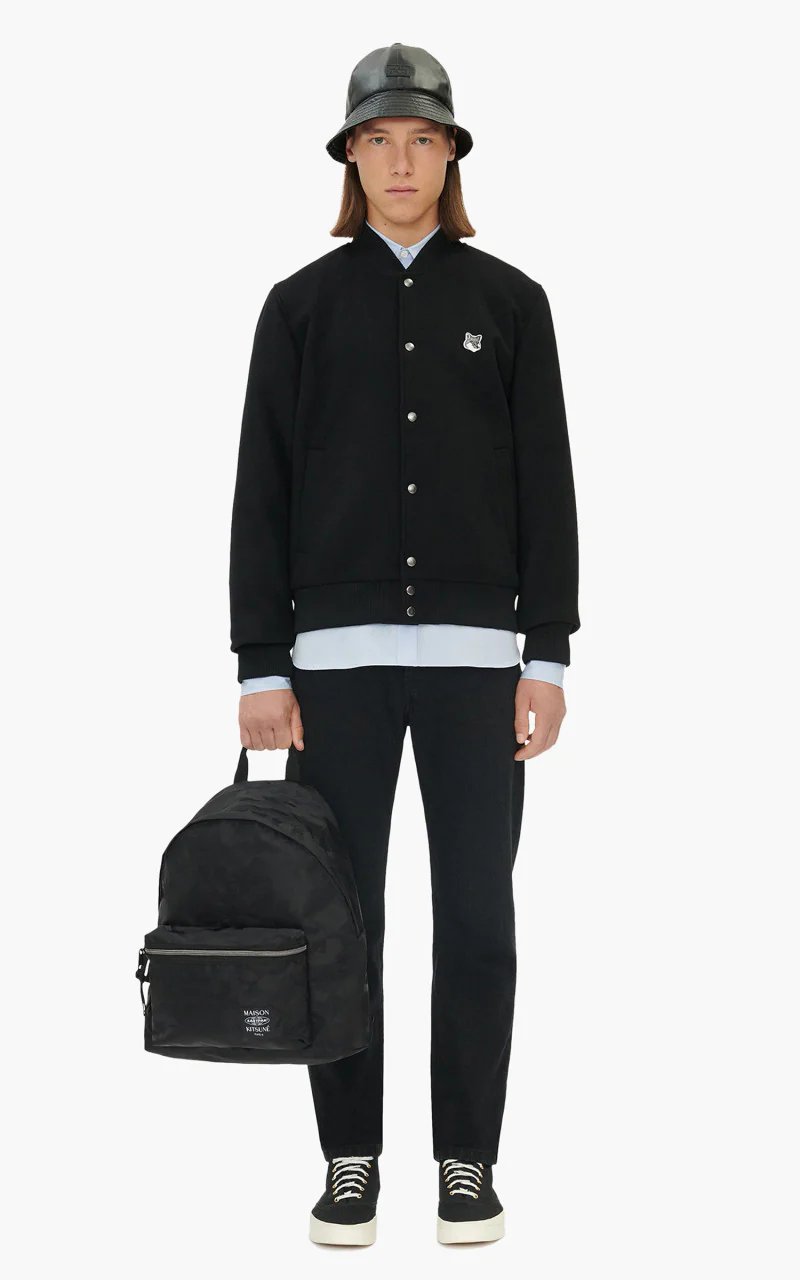 Maison Kitsuné Classic Teddy Jacket Black - Image 3