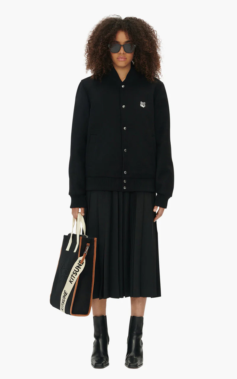 Maison Kitsuné Classic Teddy Jacket Black - Image 4