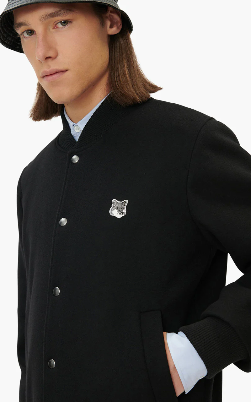 Maison Kitsuné Classic Teddy Jacket Black - Image 9