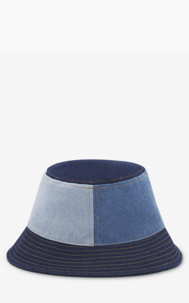 Maison Kitsuné Denim Bucket Hat Washed Indigo - Image 3