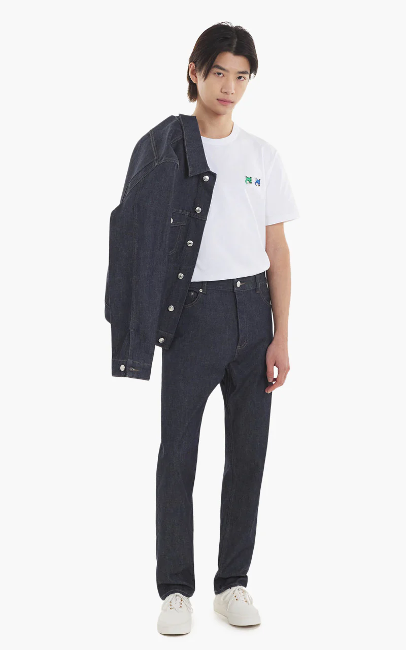 Maison Kitsuné Double Monochrome Fox Head Patch Classic T-Shirt White - Image 2