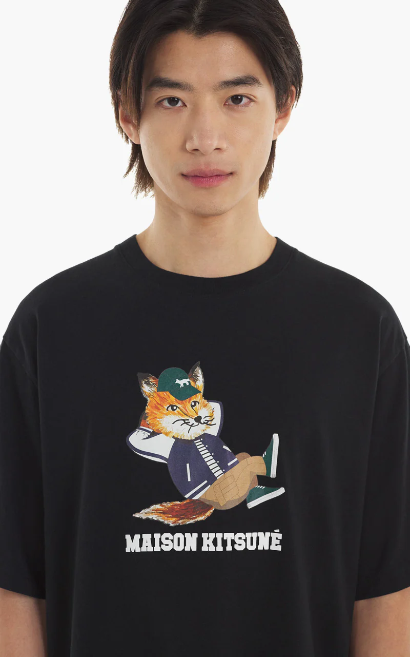 Maison Kitsuné Dressed Fox Easy T-Shirt Black - Image 4