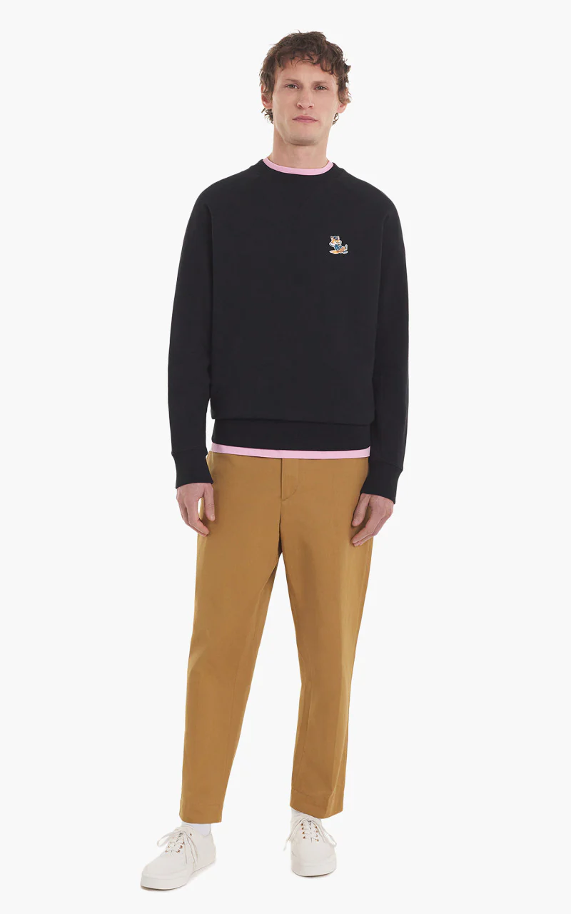 Maison Kitsuné Dressed Fox Patch Classic Sweatshirt Black - Image 2