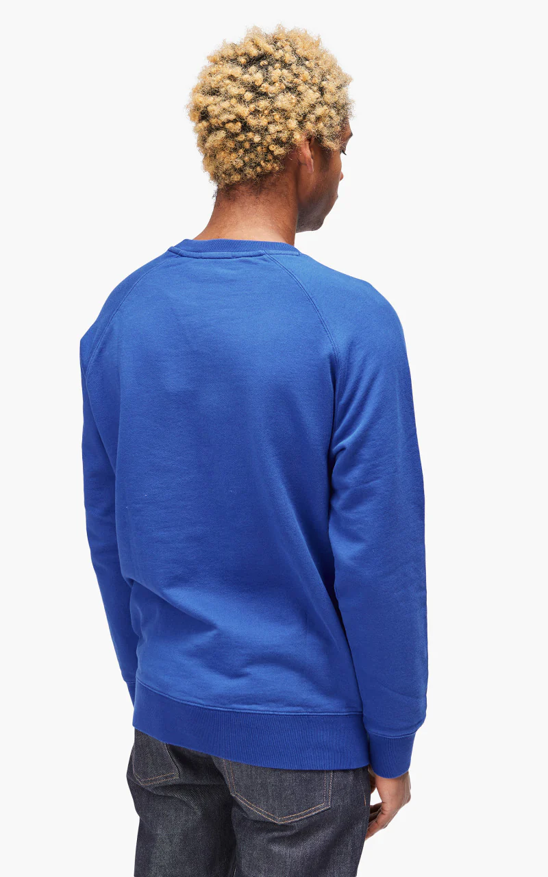 Maison Kitsuné Dressed Fox Patch Classic Sweatshirt Deep Blue - Image 7