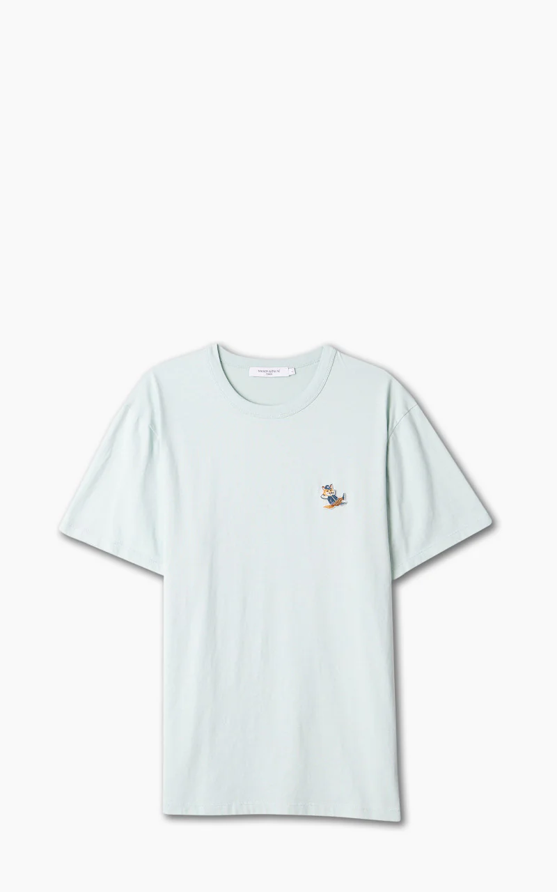 Maison Kitsuné Dressed Fox Patch Classic T-Shirt Blue Haze
