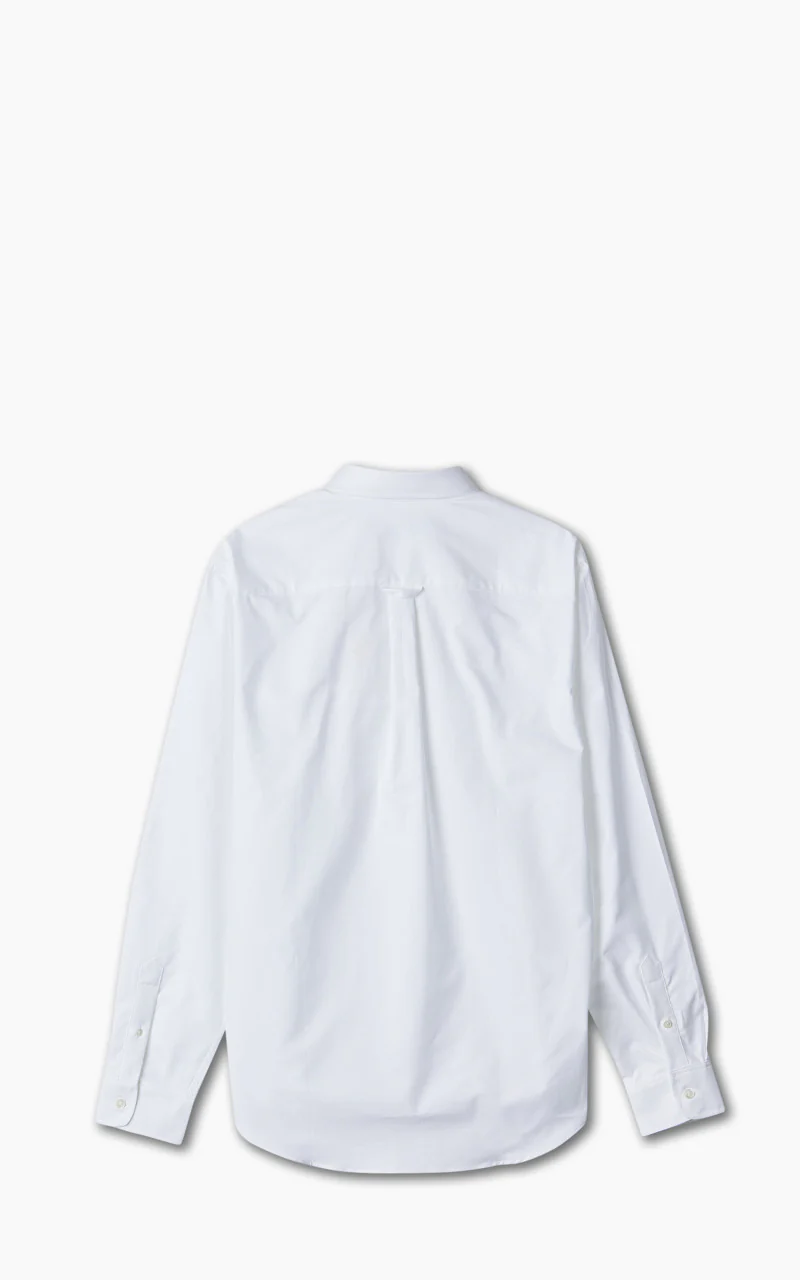 Maison Kitsuné Dressed Fox Patch Relaxed Shirt White - Image 4