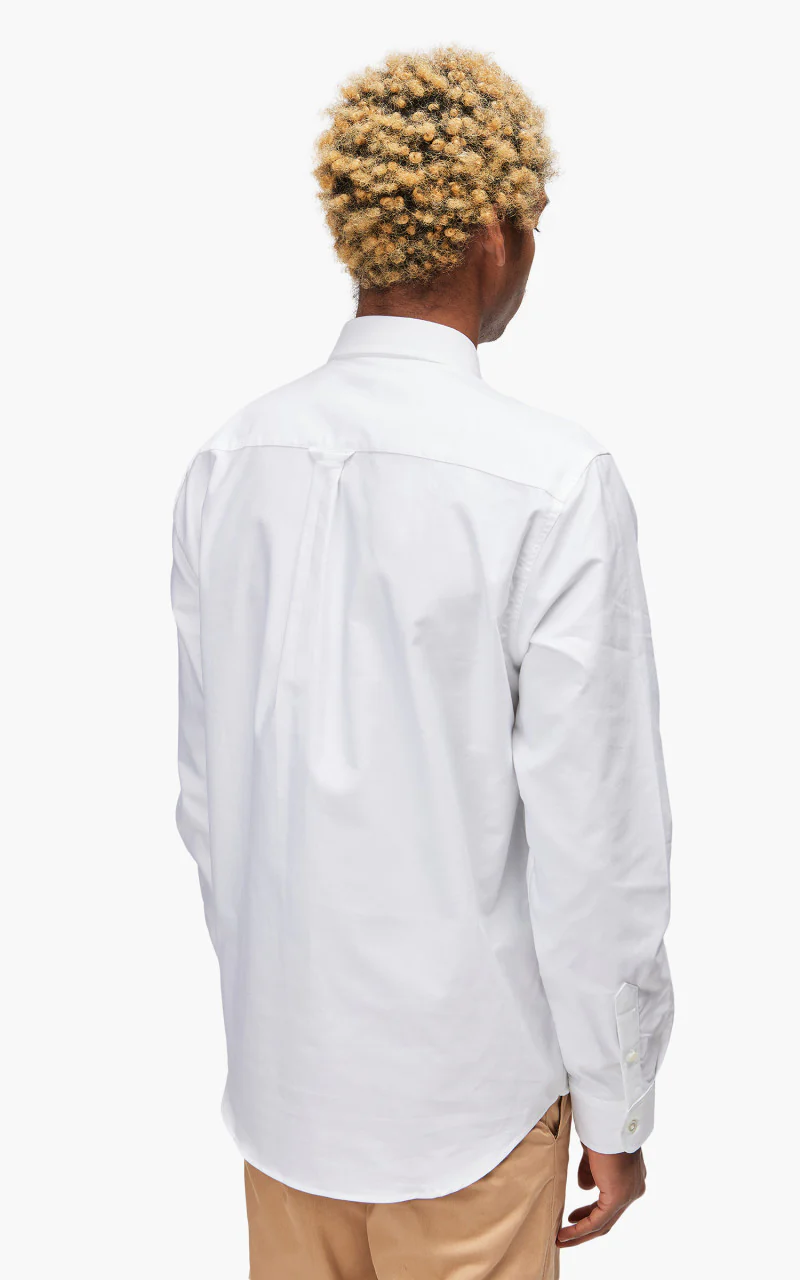 Maison Kitsuné Dressed Fox Patch Relaxed Shirt White - Image 7