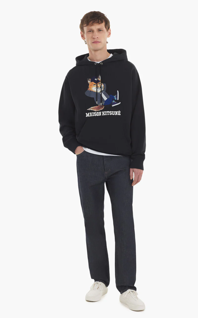 Maison Kitsuné Dressed Fox Relaxed Hoodie Black - Image 2