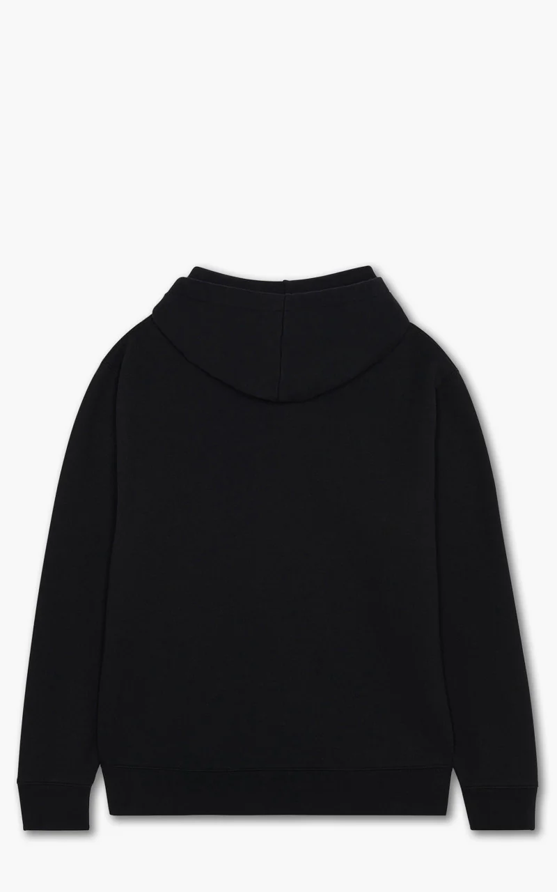 Maison Kitsuné Embroidery Cordless Hoodie Black - Image 3